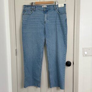 Abercrombie‎ Fitch The Baggy Jean Womens 18 Blue Low Rise Wide Leg Relaxed Y2K